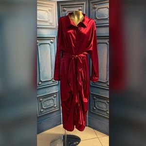 Cranberry Satin Dress